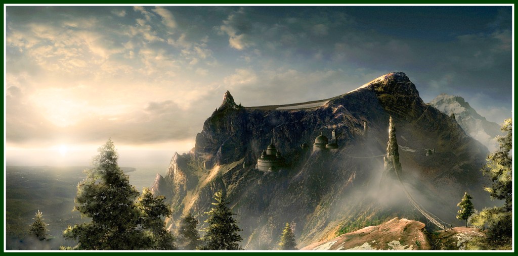 Mountain-Top-Beauty green border