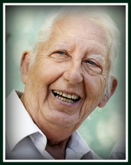 Elder man looking left